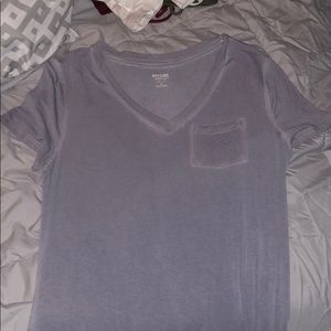 V neck blue/grey tee